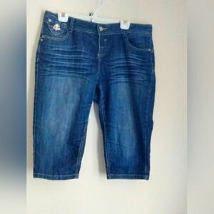 Dereon Shorts Women 16 Blue Denim Casual Academia Vacation Spring Resort Summer